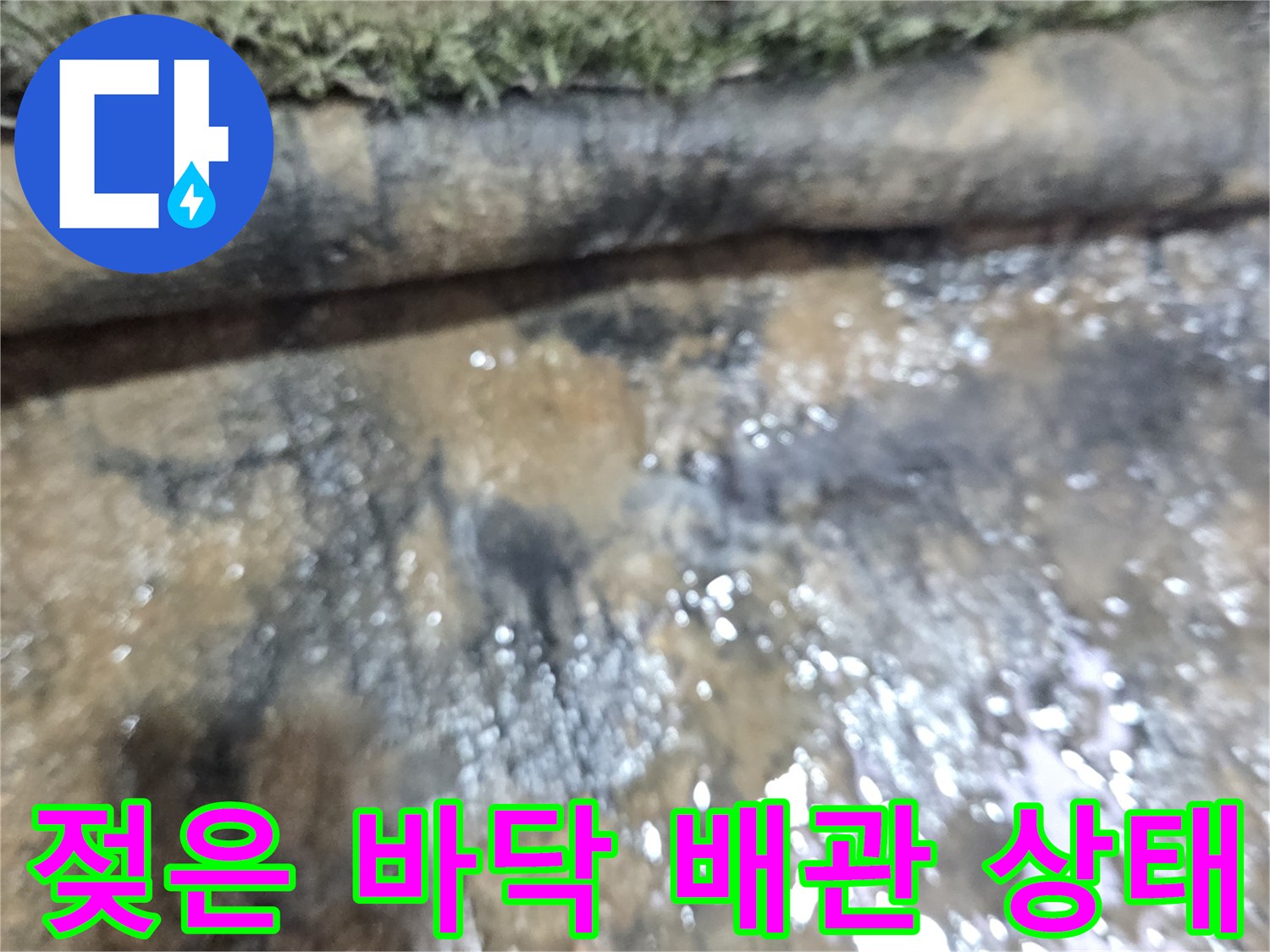하수구-주변-바닥-젖음-현상-포착