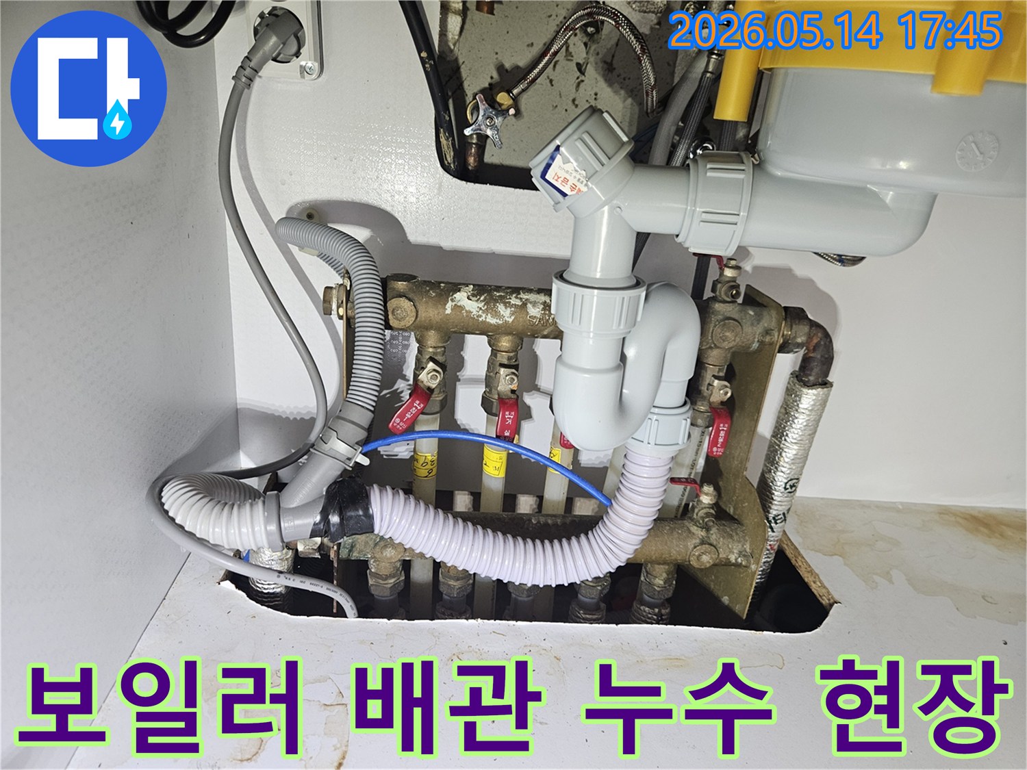 보일러 배관-누수 탐지-현장 점검 사진