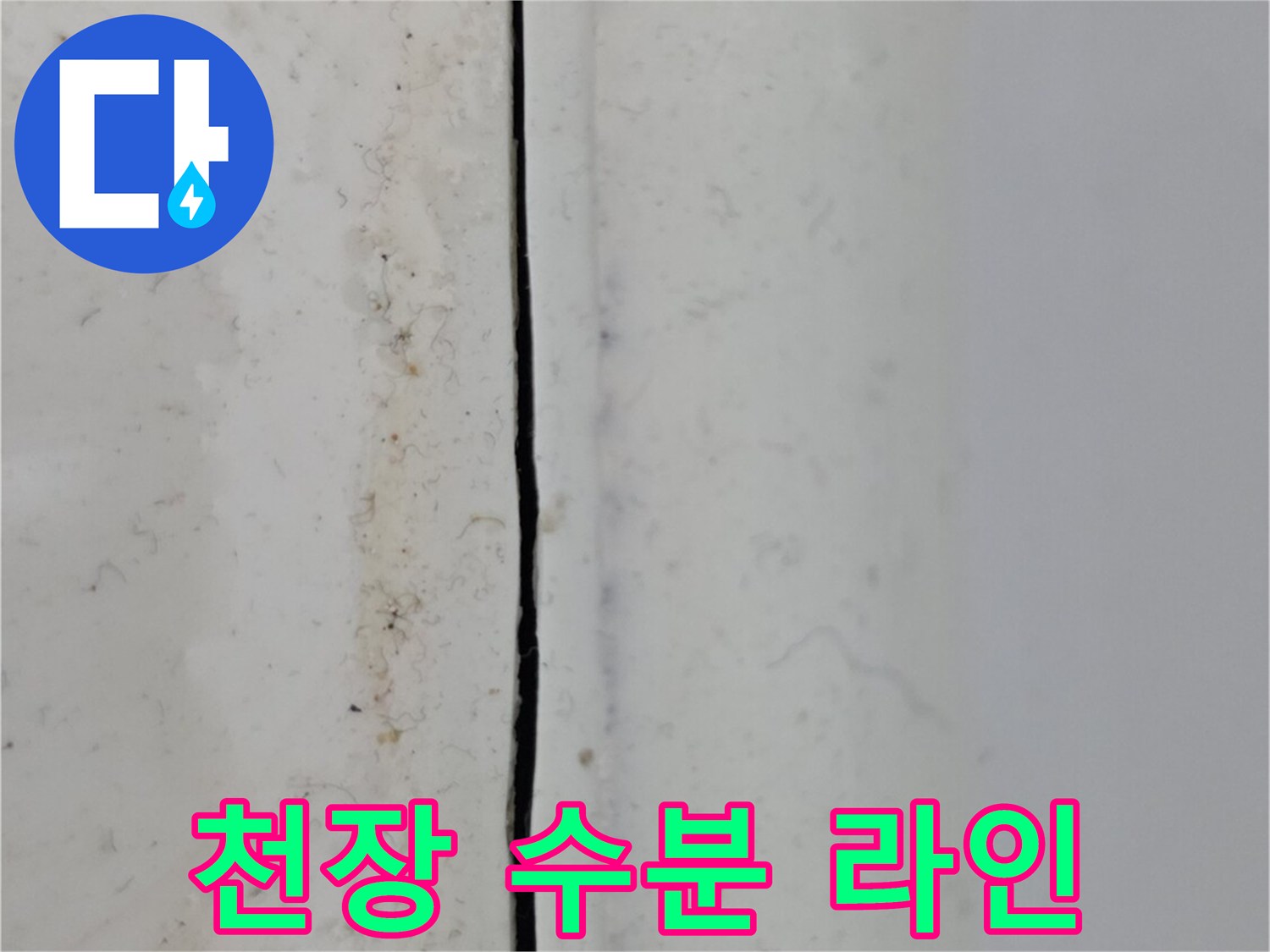 천장-표면에-남은-길쭉한-물자국-흔적