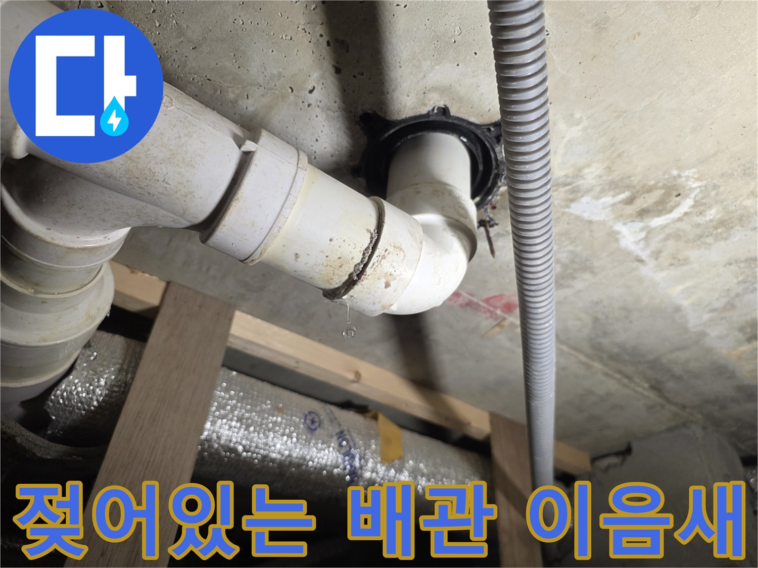 천장-내부-배수-배관-연결부-누수-확인
