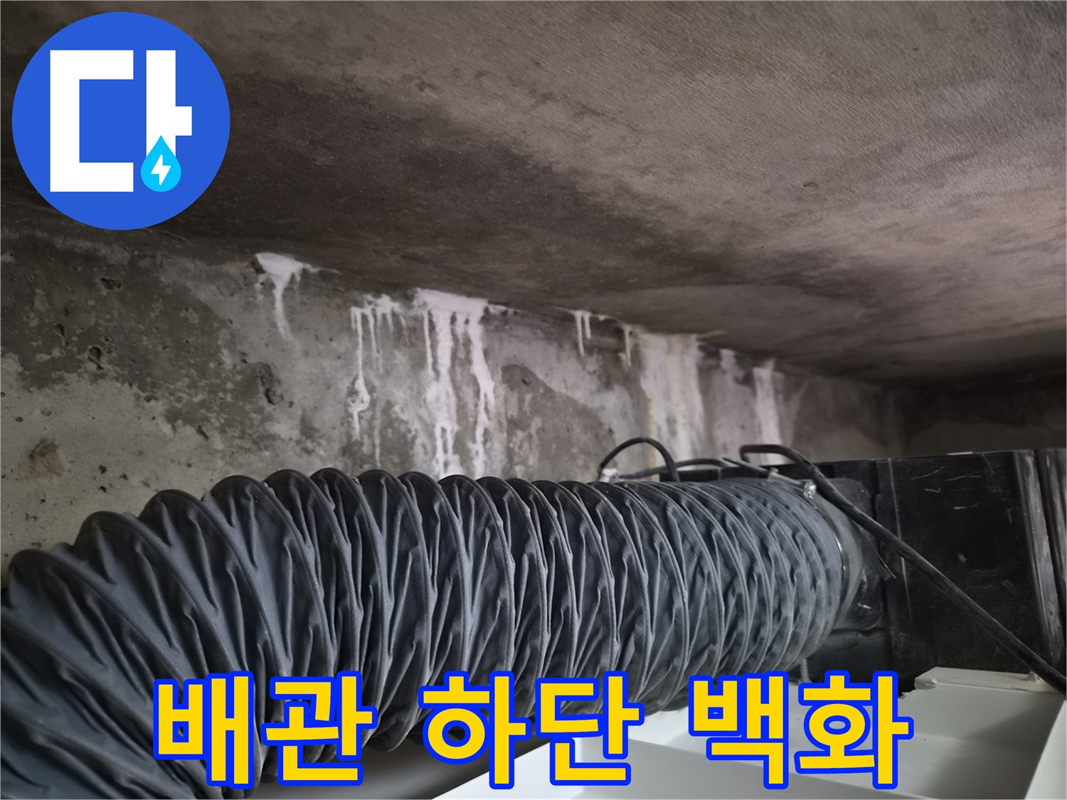 배관-주변의-하얀색-석회질-응고-흔적