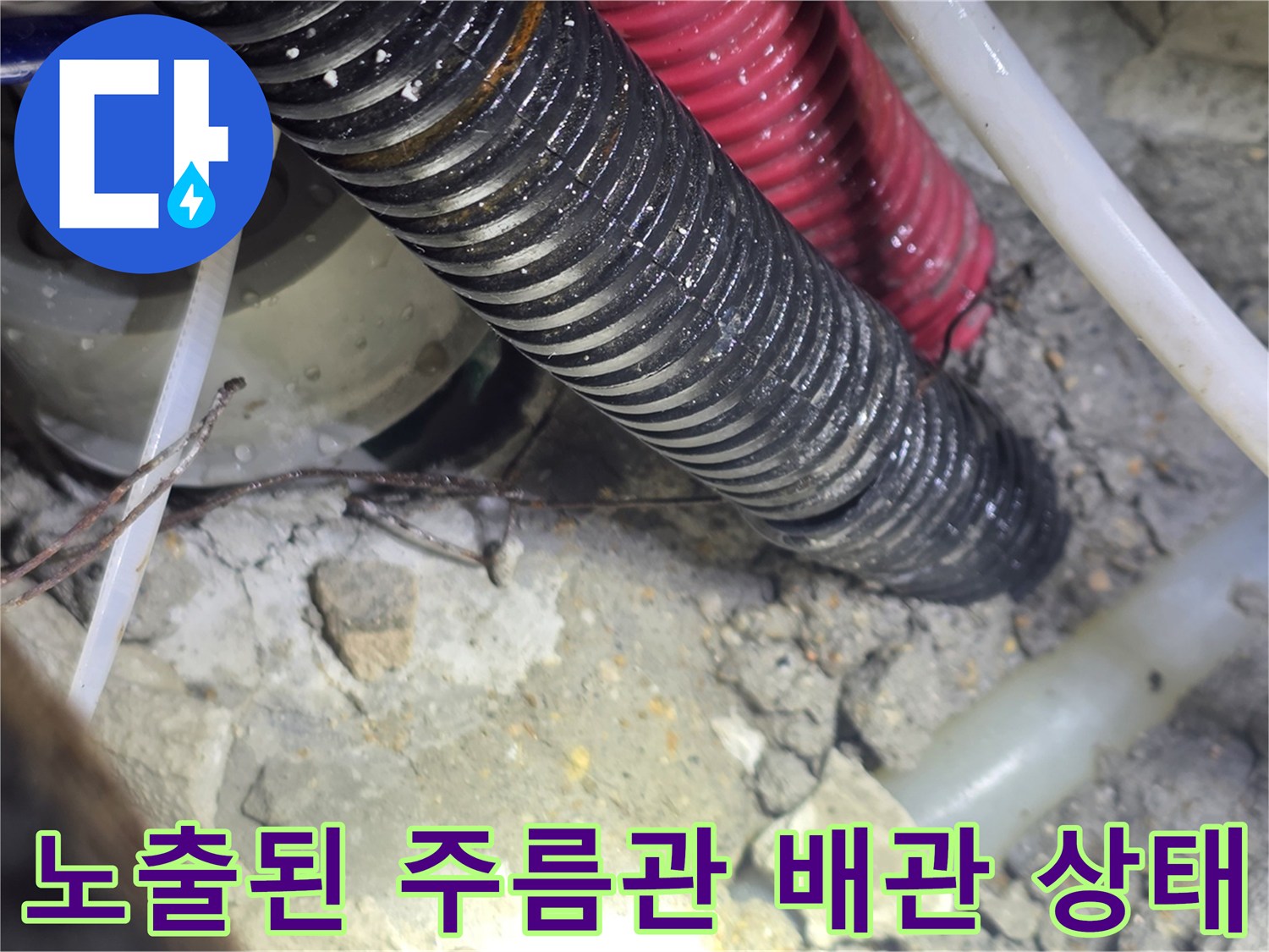 싱크대-하단-바닥-배관-누수-지점-확인-현장