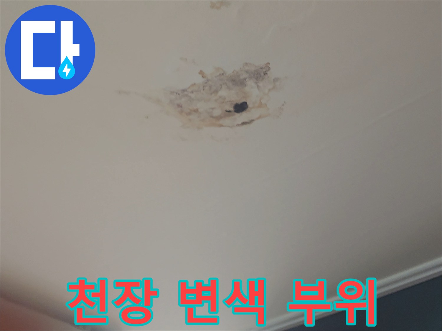 물샘-현상으로-변형된-천장-표면