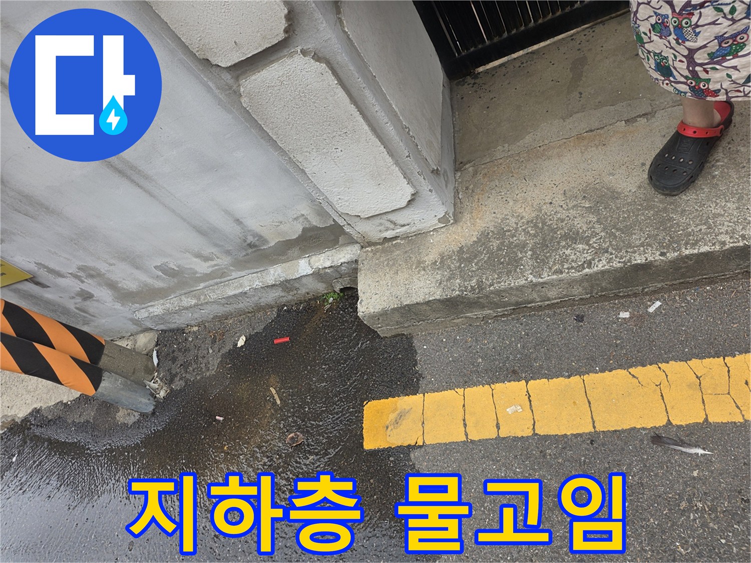 강서구 지하 공간의 고여있는 물 상태