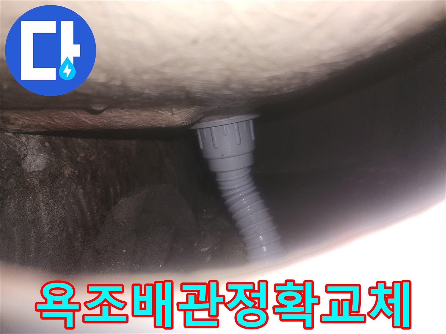 욕조 배관-정확한 진단-교체 작업