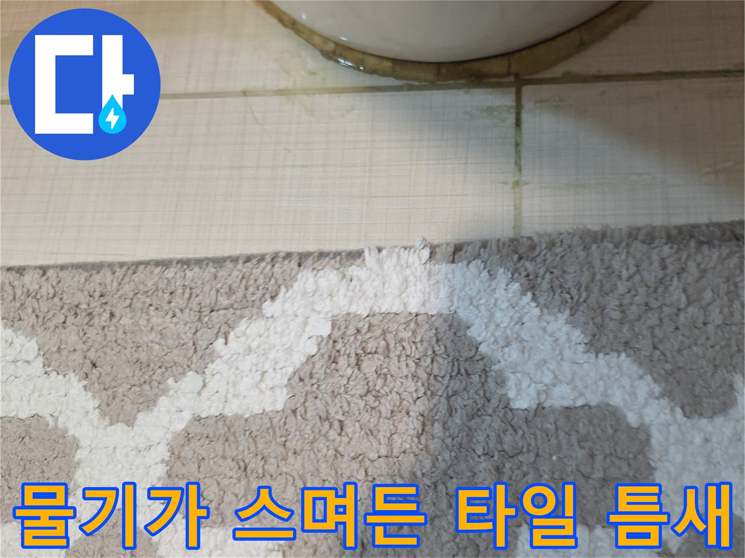변기-하단-타일-사이의-축축한-상태