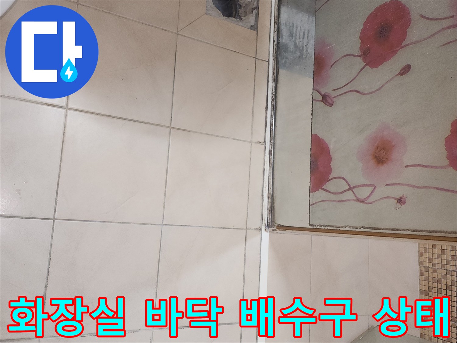 연수구 송도 화장실-배수구 주변 타일 확인