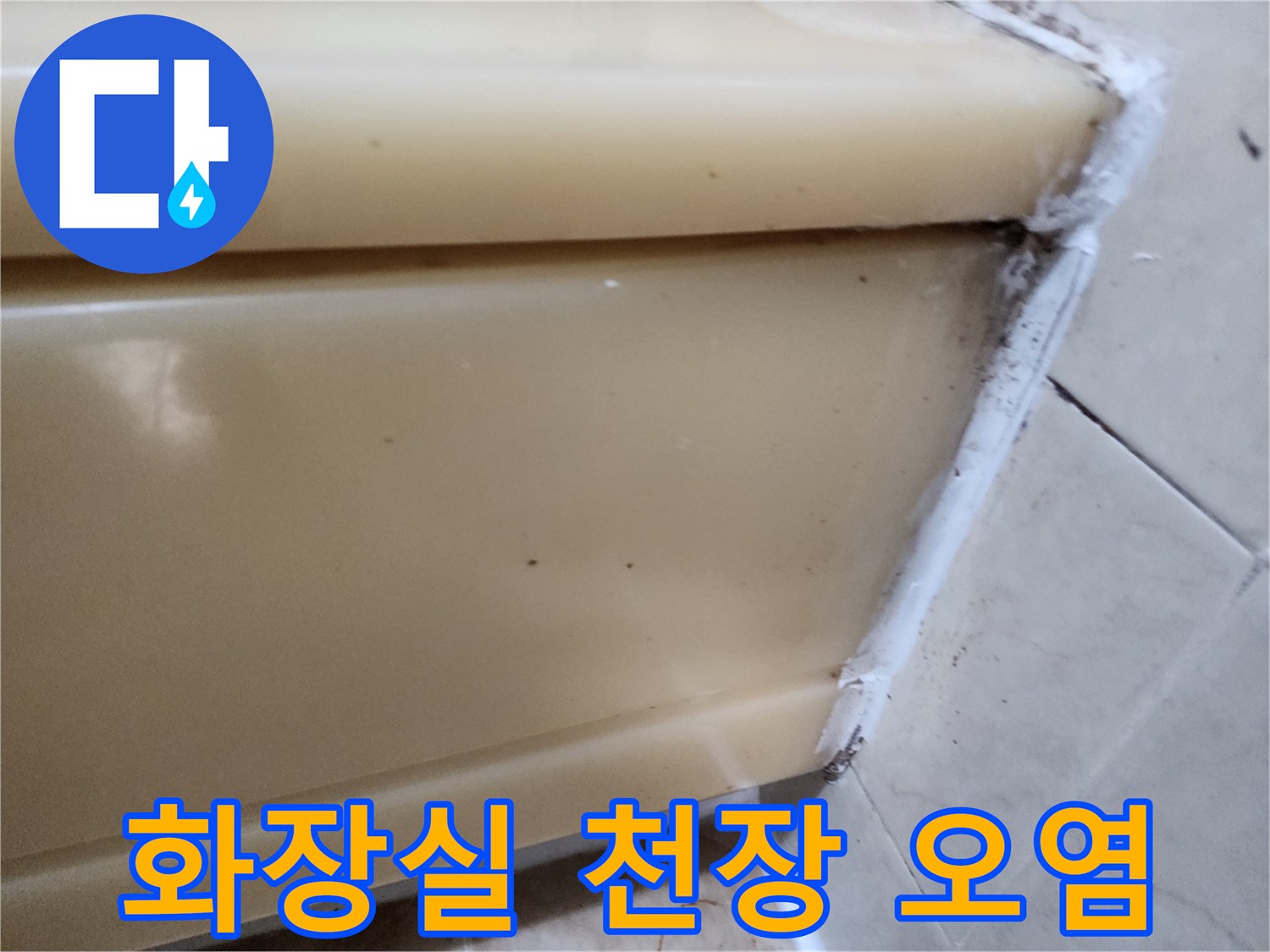 강남구 개포동-화장실 천장 패널의 누수 흔적
