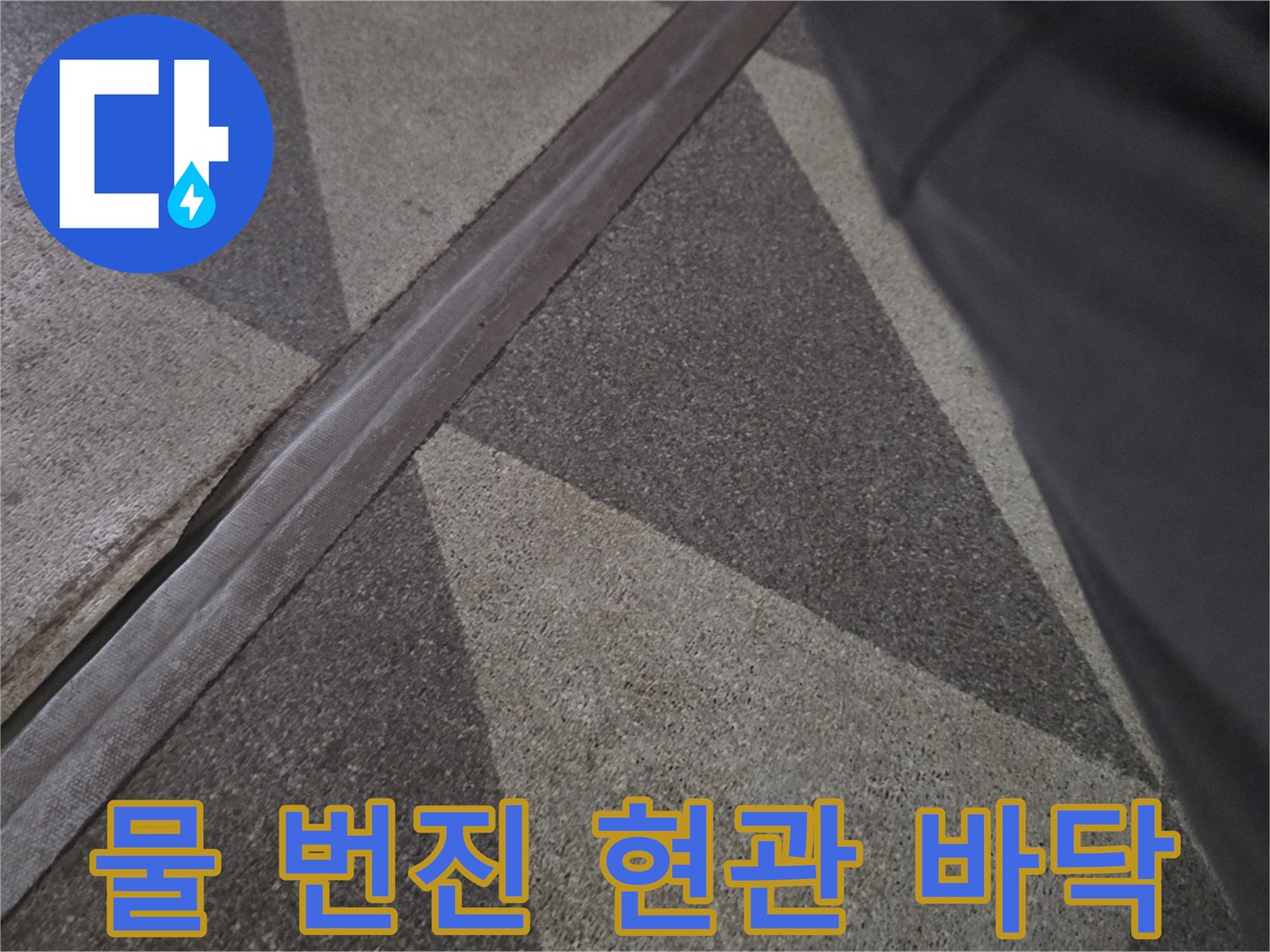 습기가 침투하여 번진 지하 현관 바닥면
