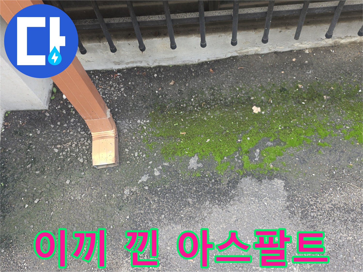 우수관-주변-습한-지면-상태-촬영