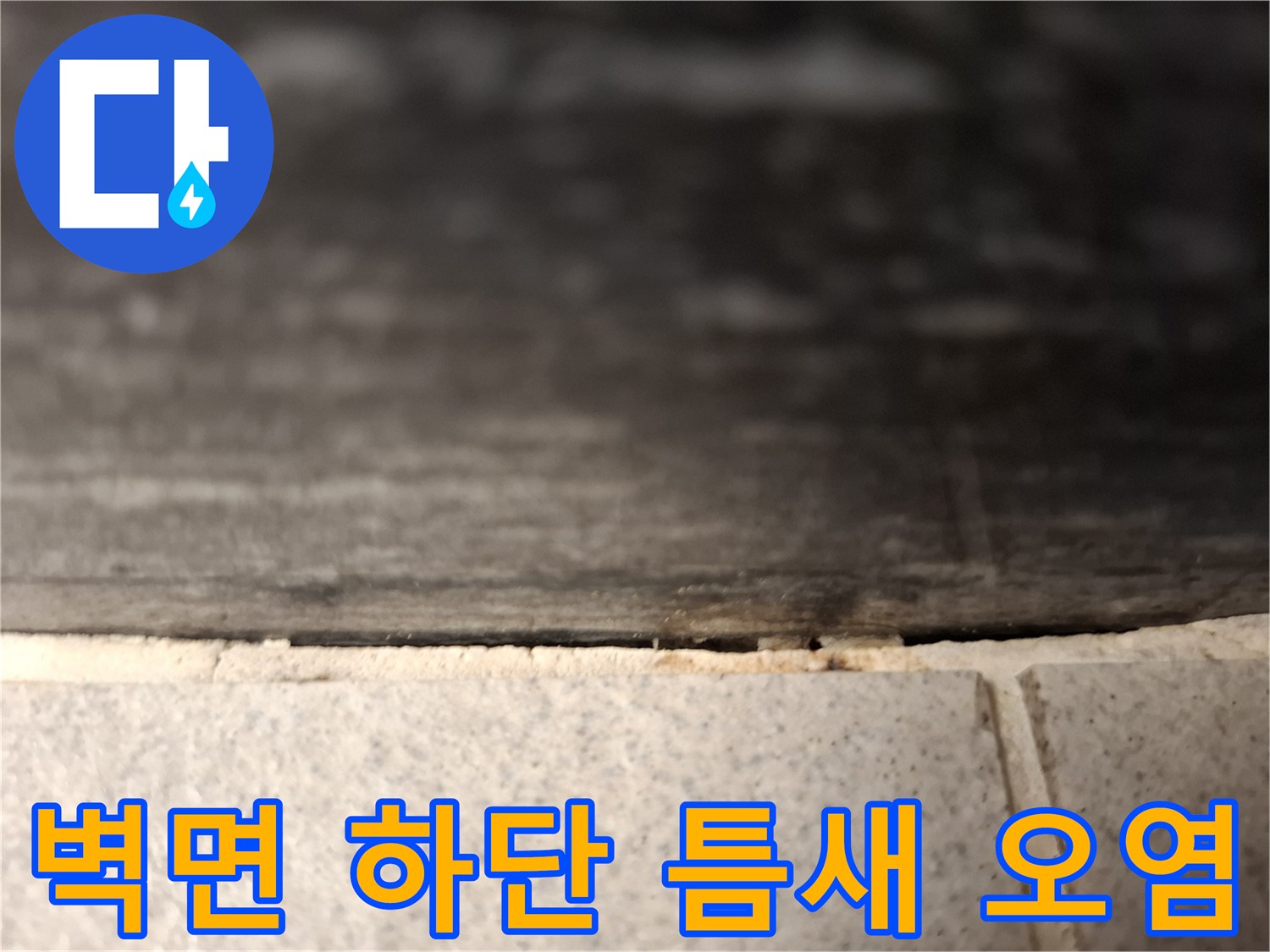 걸레받이-하단-틈새의-오염된-상태-촬영