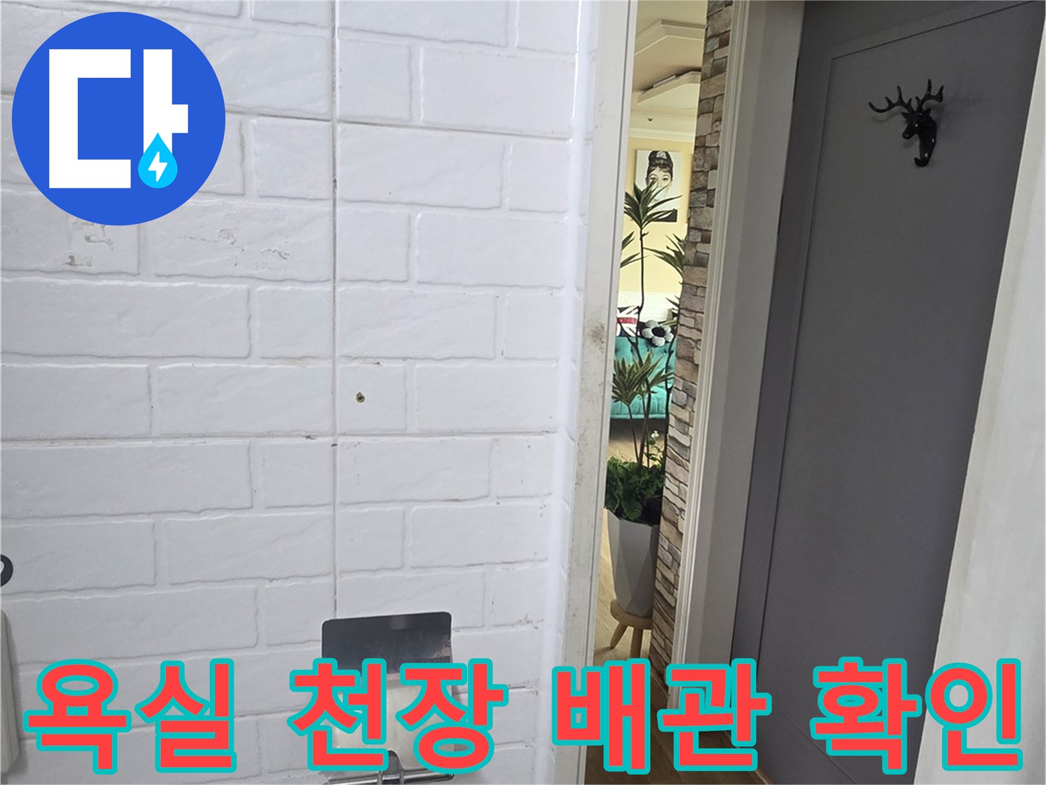 화장실-천장-점검구를-통한-누수-지점-탐색