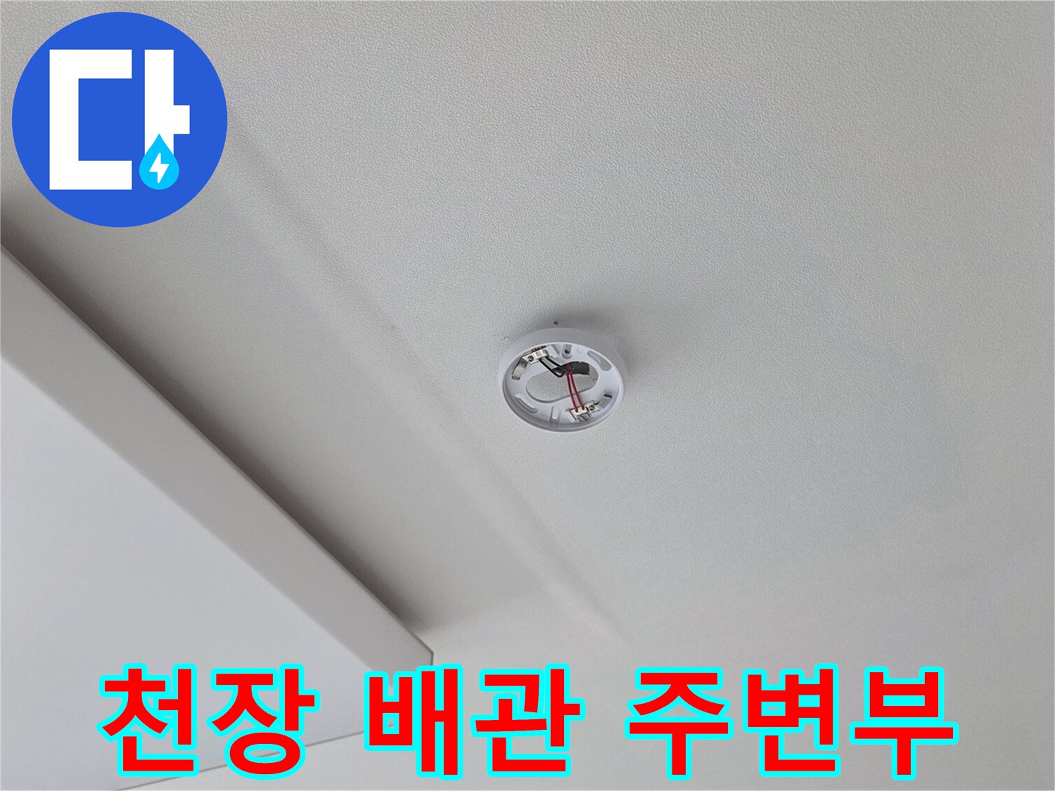 거실-천장-배관-주변-누수-징후-조사