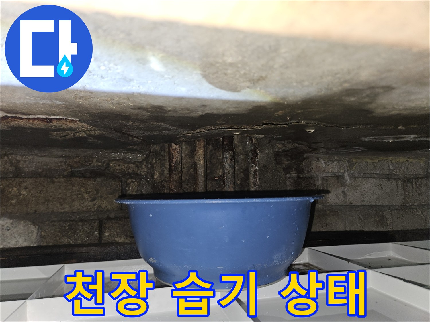물이-고여있는-화장실-천장-구조물-내부