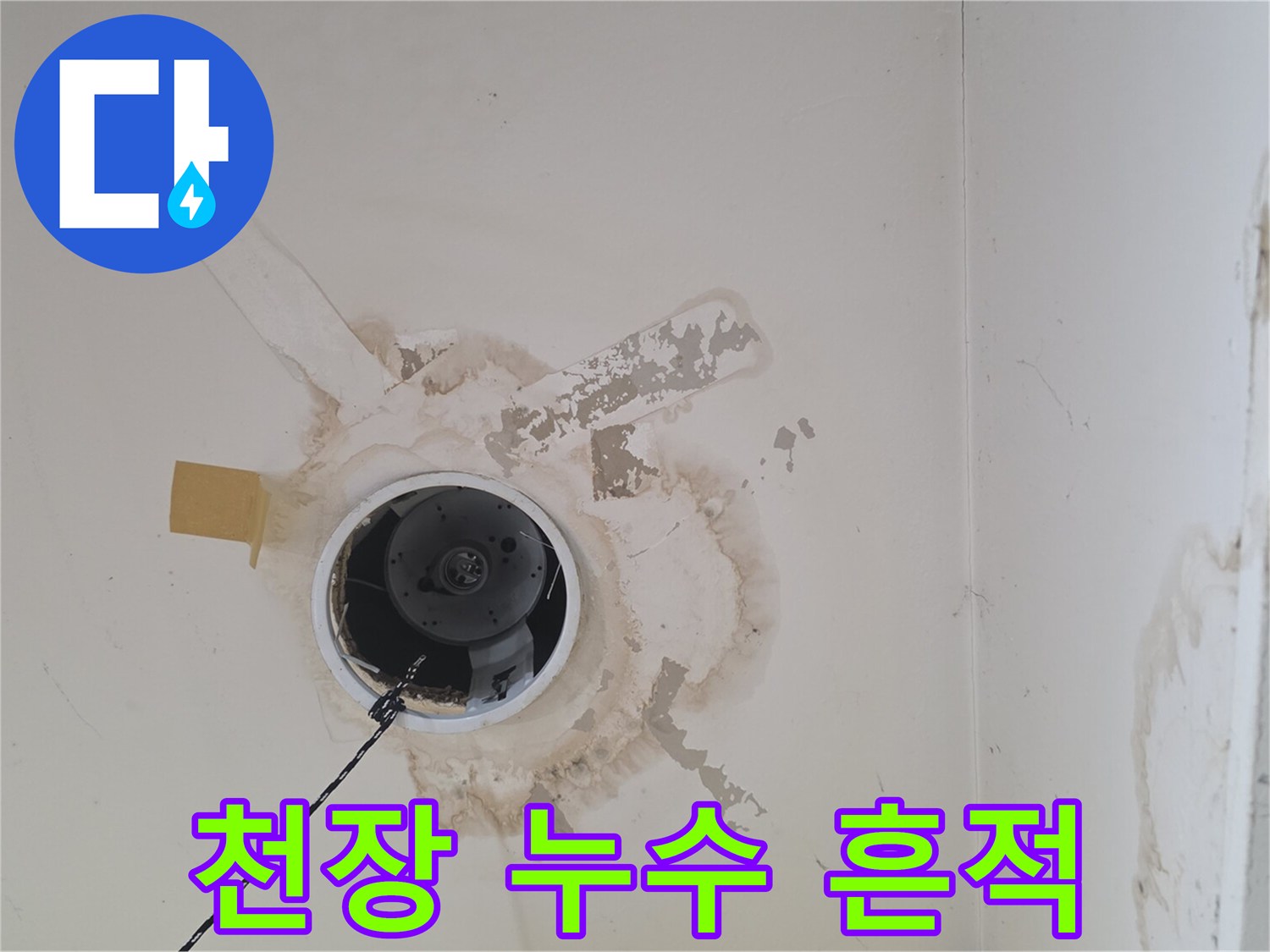 천장-구멍-주변의-물샘-흔적-및-얼룩