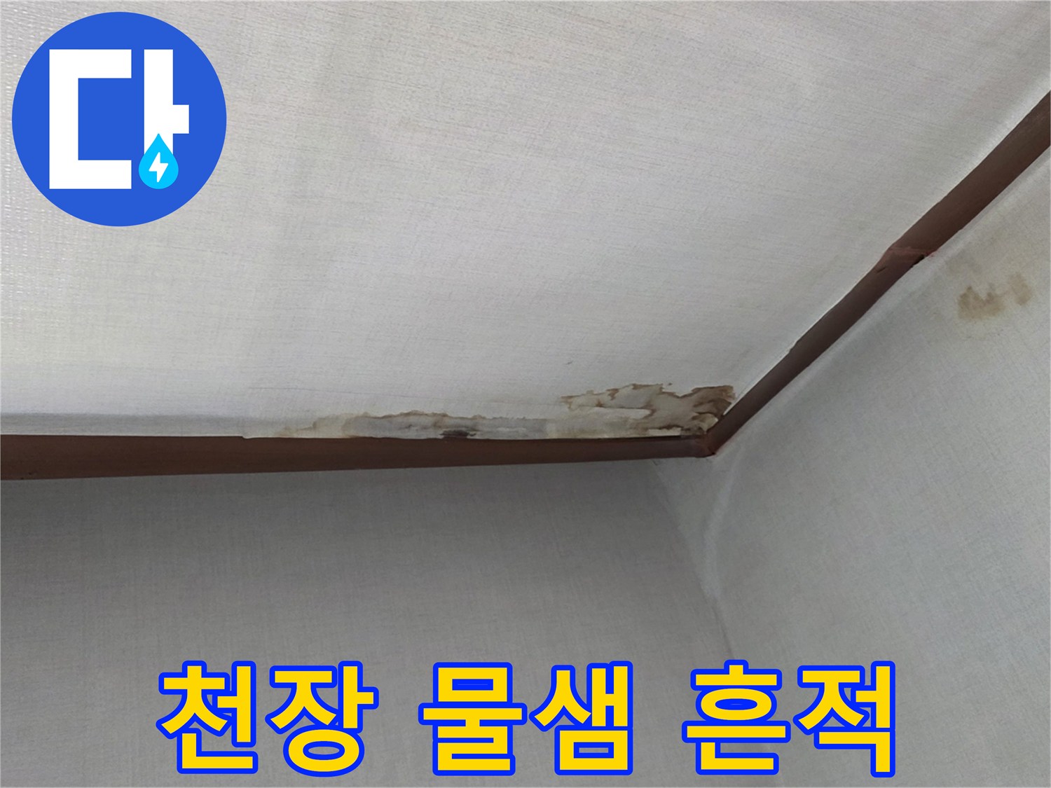 천장-모서리-부근의-누수-흔적-및-물자국