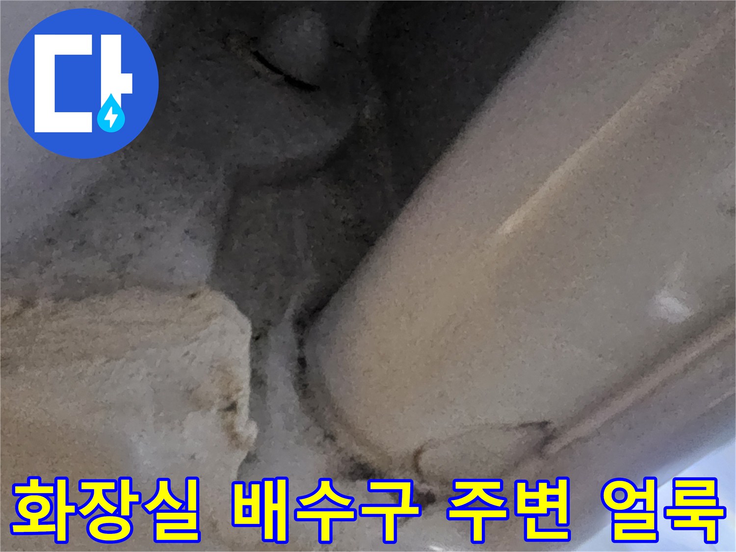 화장실-배수구-주변의-습기와-오염된-흔적