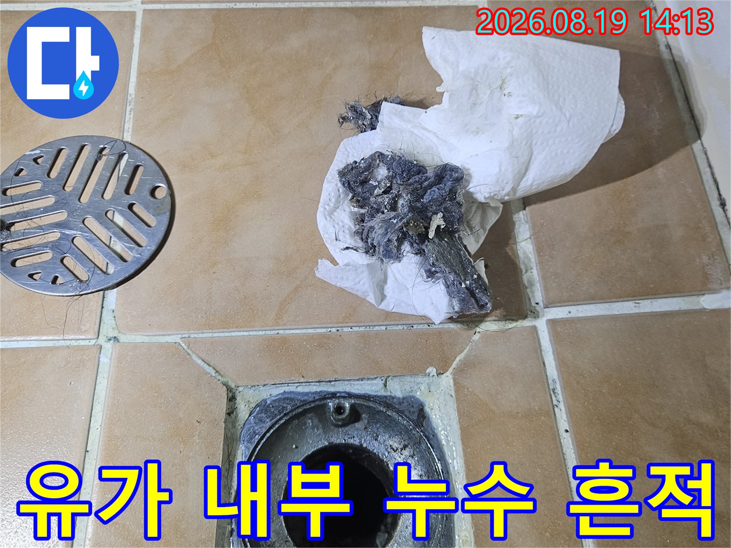 화장실-배수구-입구-주변-물기-침투