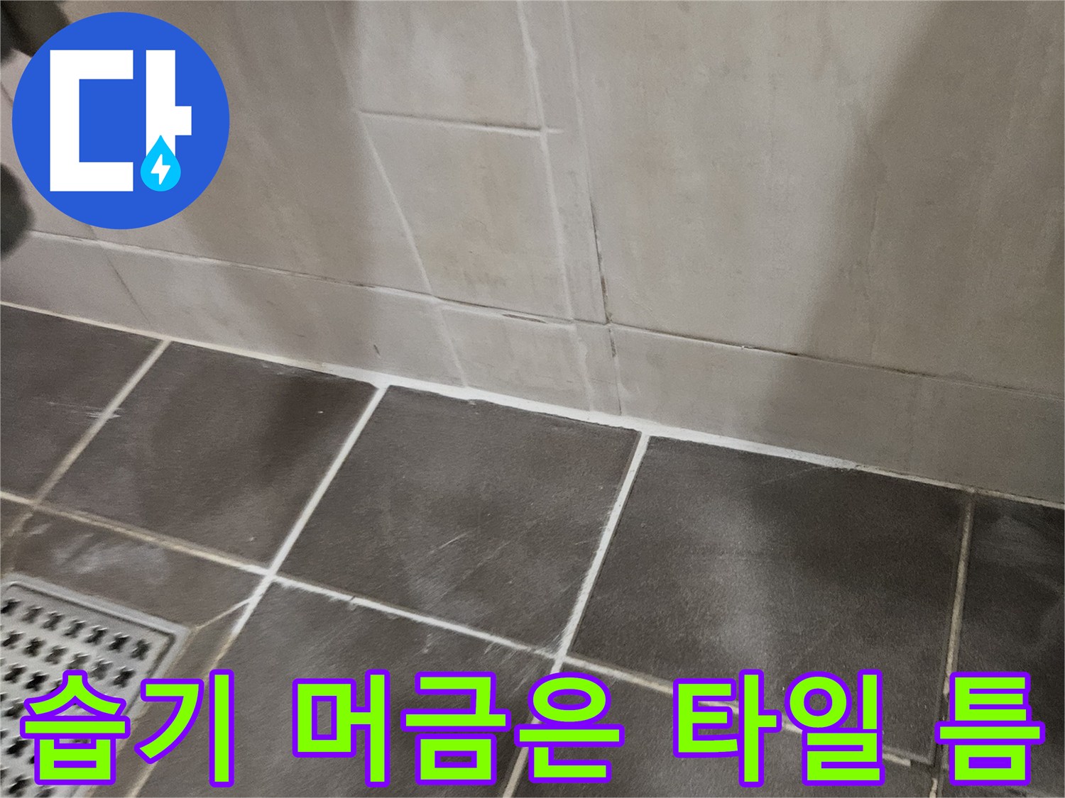 배관-누수-의심되는-타일-줄눈-근접샷