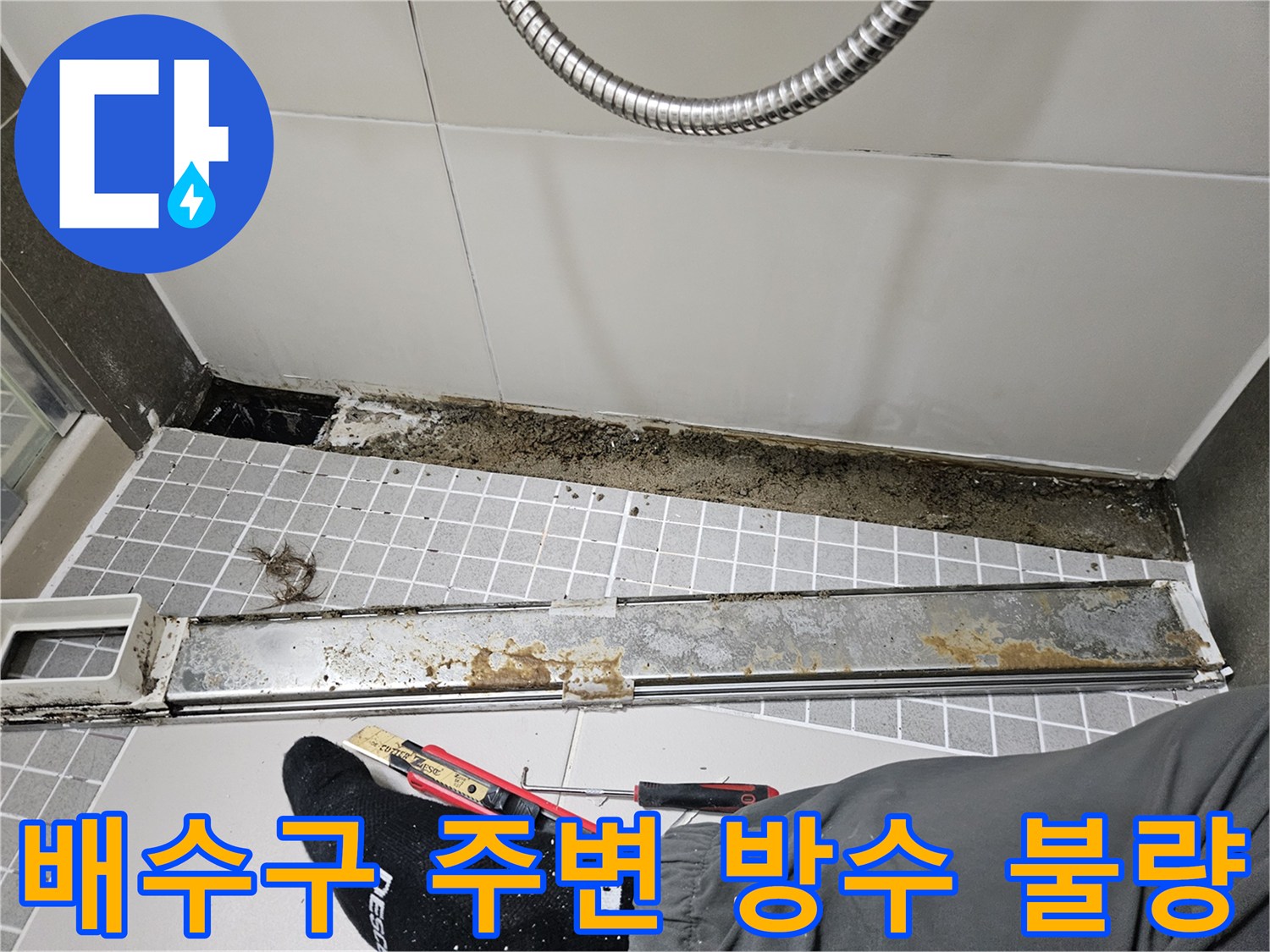 배수구-주변-방수층-손상-현황