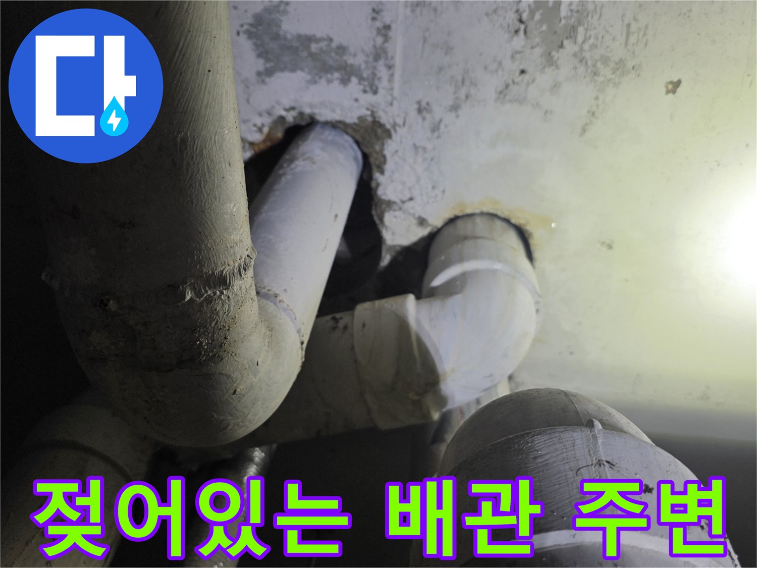 공용 하수도 관로-배관 주위의 침수 및 오염 상태