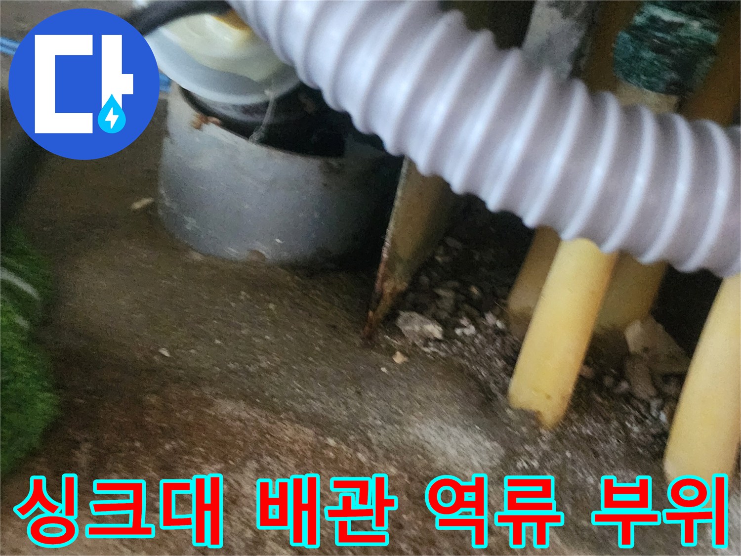 하수구-배관-주변-역류-흔적-확인