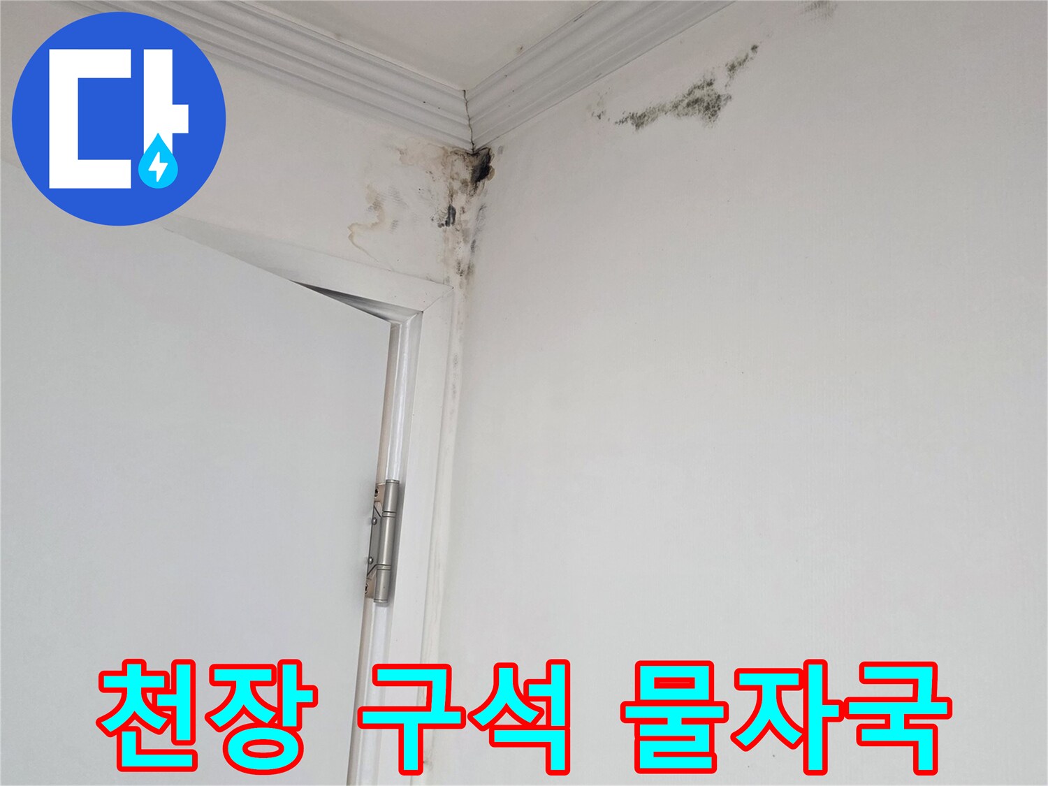 천장-구석-모서리-의-물샘-흔적과-곰팡이