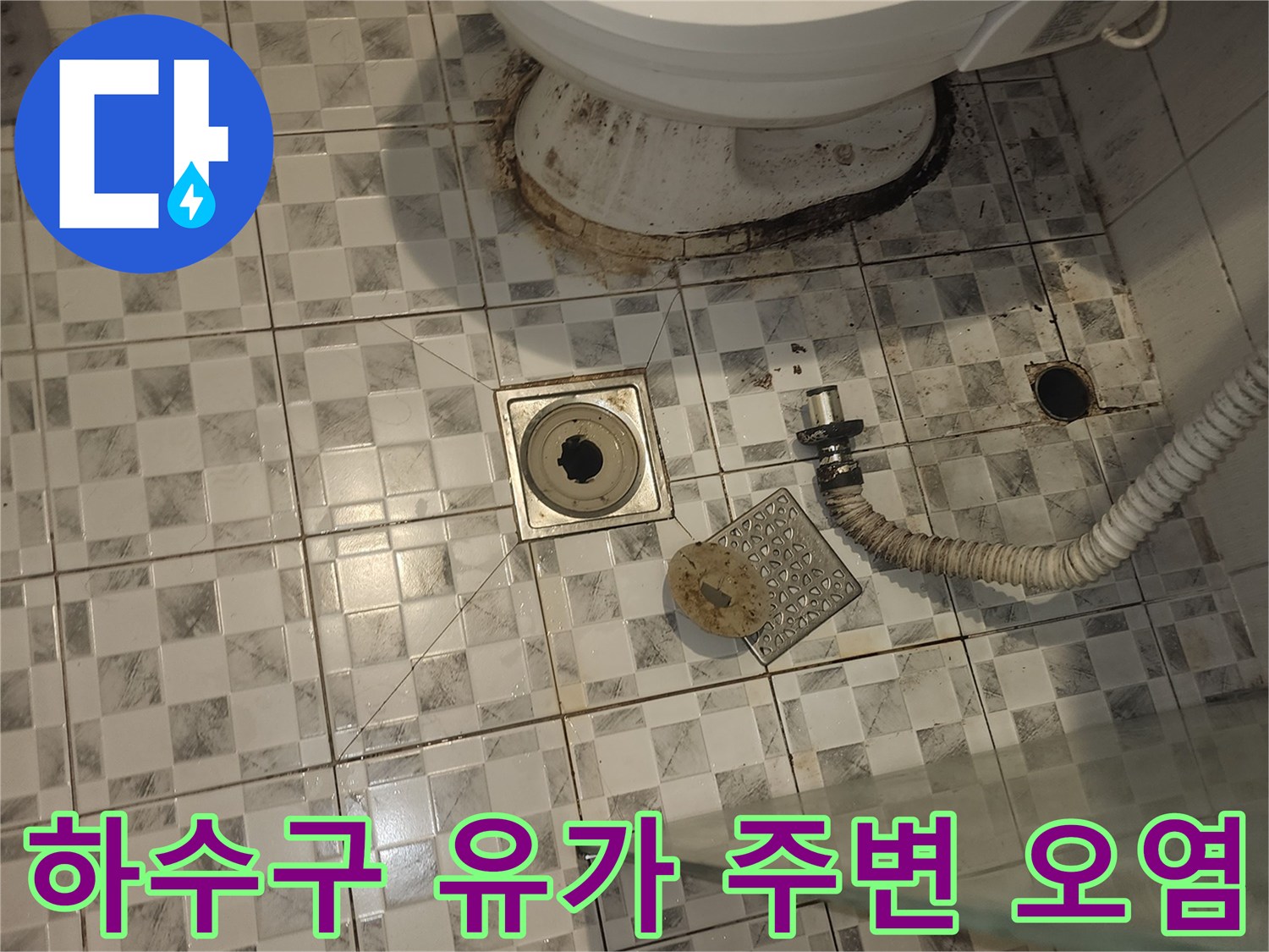 욕실-바닥-배수구-주변-오염-상태