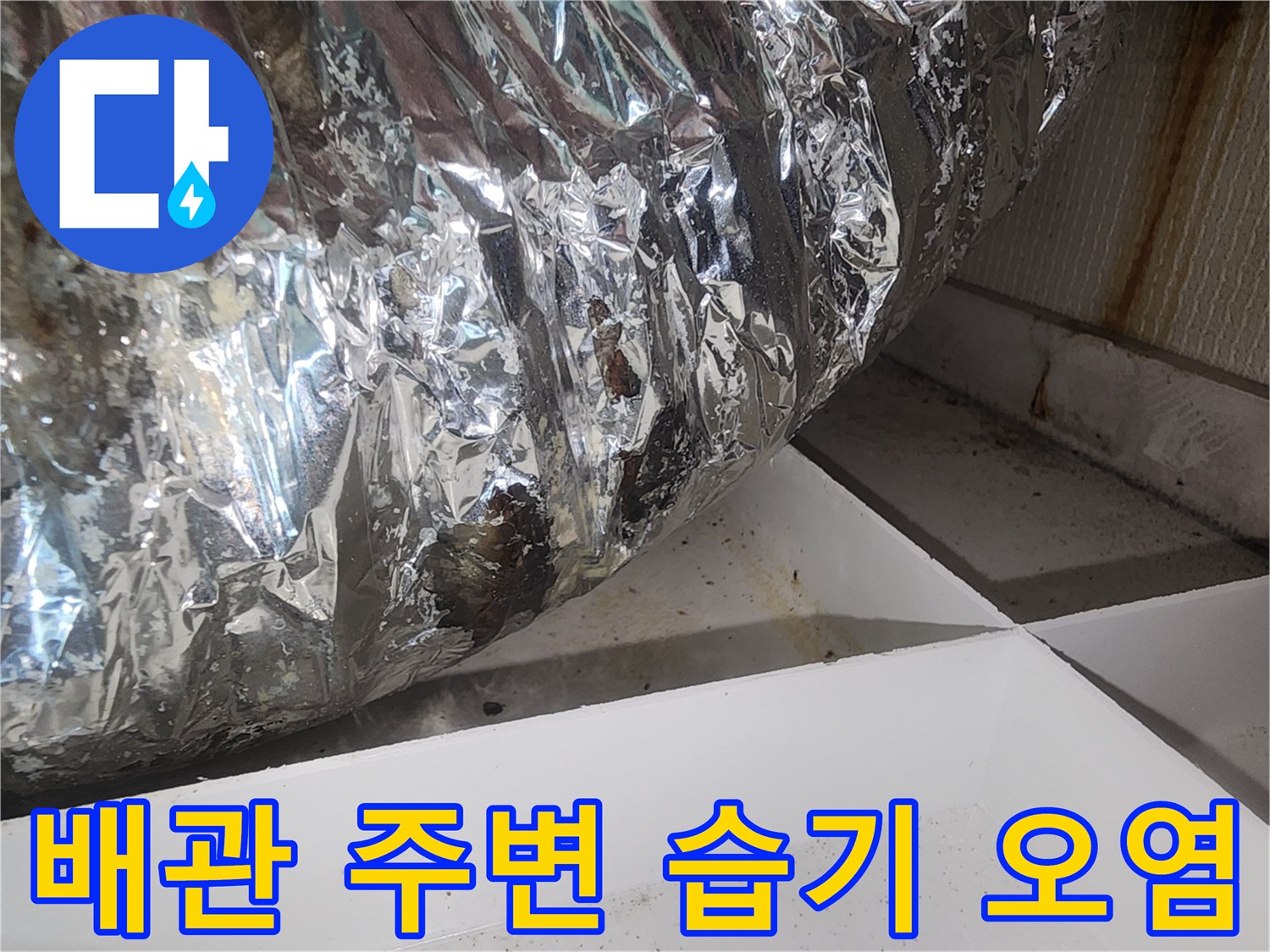 천장-내부-배관-주변의-습기-및-얼룩