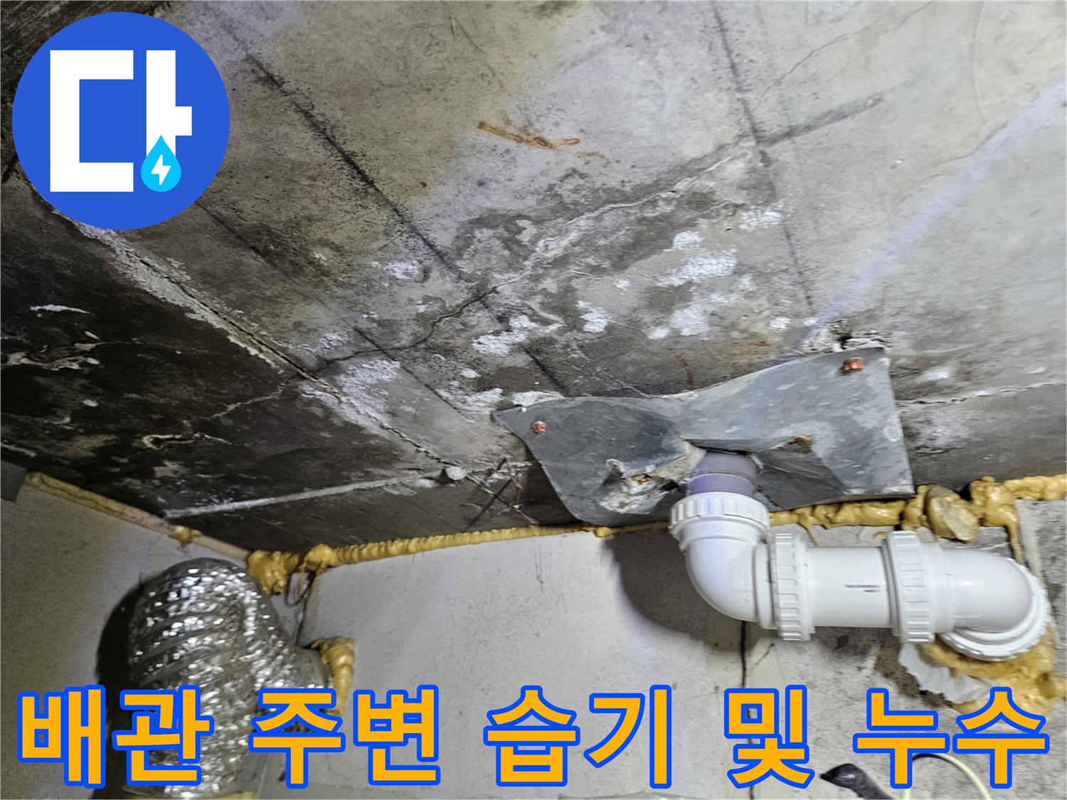 배수관-주변-보온재-젖음-현상-확인