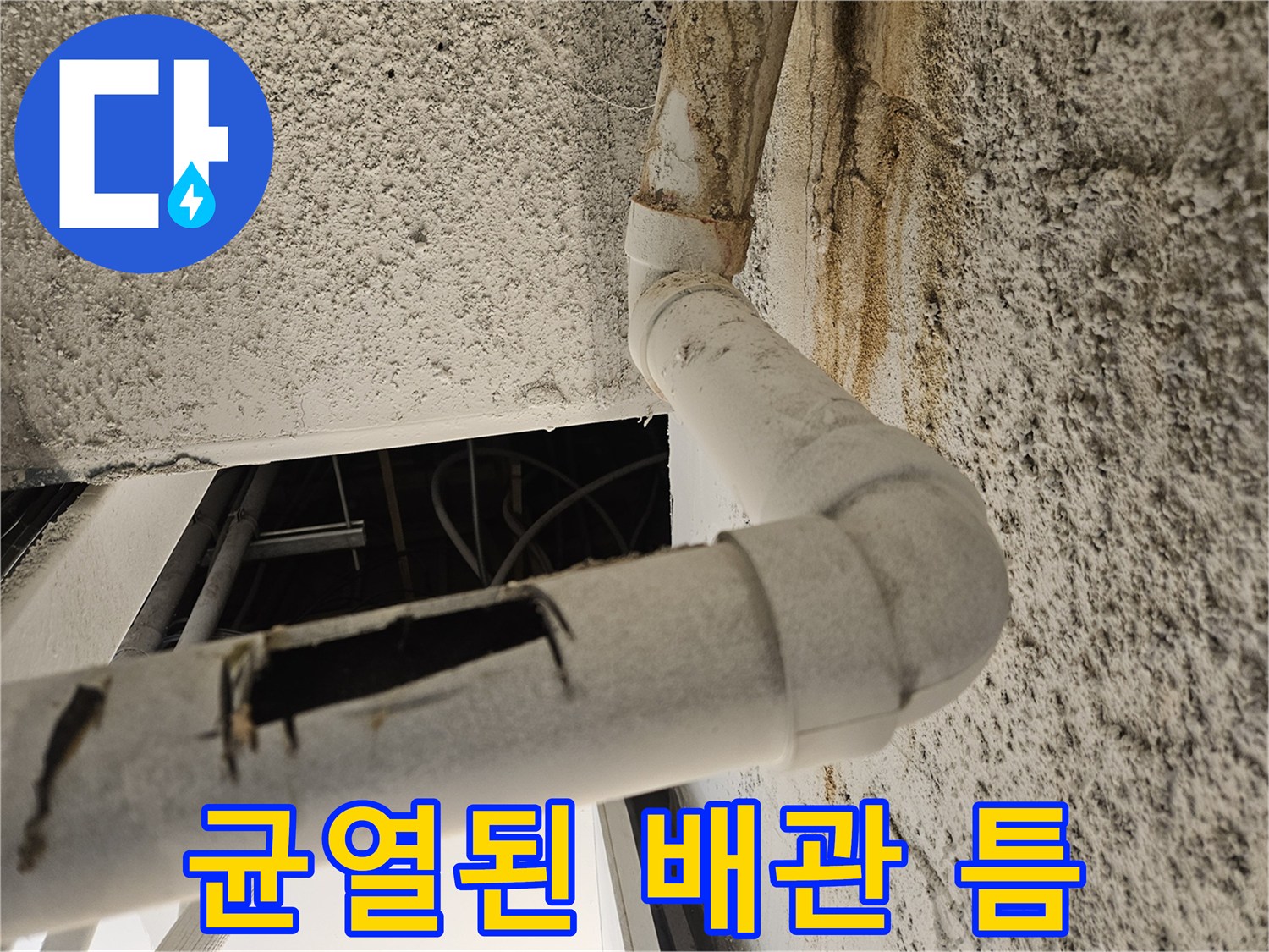 하수-배관-윗부분의-파손된-절단면-상세